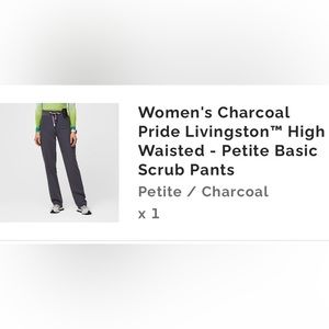 Figs pride collection high waisted Livingston pant in Charcoal